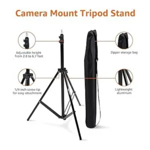 Soporte de trípode de fotografía con luz de aluminio con_6