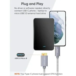 CableCreation Cable de disco duro USB C de 3.3 pies cable_5