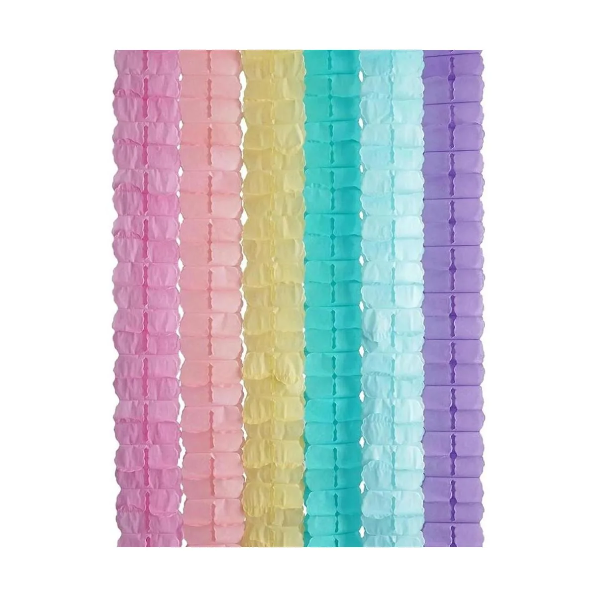 Serpentinas colgantes de papel de seda de cuatro hojas 3D_1