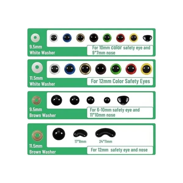 TOAOB 780 piezas de ojos y narices de seguridad de_4