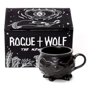 Rogue Wolf Taza de café de caldero de bruja en caja de_4