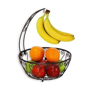 SimpleHouseware Cesta de frutas con colgador de plátano_1