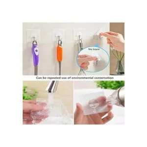 JINSHUNFA Ganchos de pared transparentes para 13 libras_2