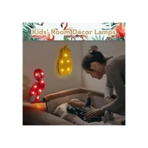 AceList Luau Decoraciones de fiesta de flamencos luces_3