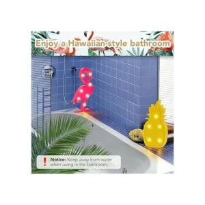 AceList Luau Decoraciones de fiesta de flamencos luces_5