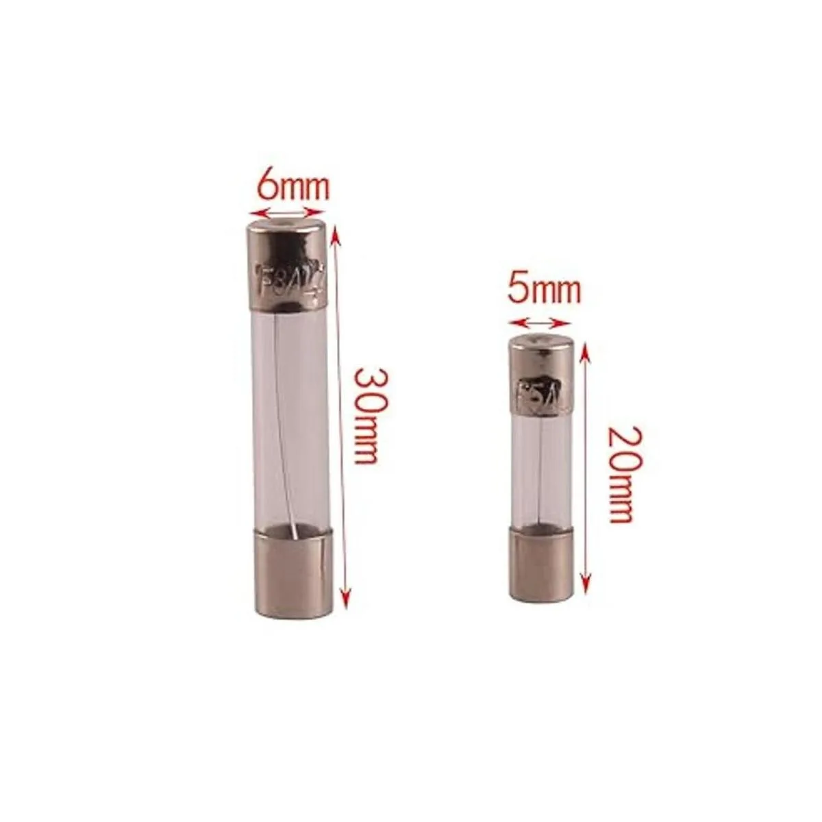 Juego de 250 fusibles de tubo de vidrio de soplado rápido_2