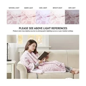 Cobija eléctrica Sherpa de Beautyrest suave con diseño_2