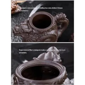 Auténtica tetera Yixing Dragon and Phoenix Tea Pot de gran_2
