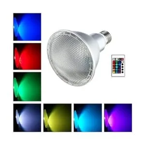 Bombilla LED de color E27 10W PAR30 RGB regulable 16_2