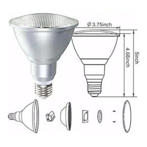 Bombilla LED de color E27 10W PAR30 RGB regulable 16_4