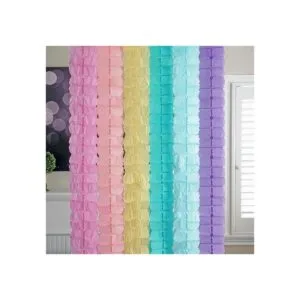 Serpentinas colgantes de papel de seda de cuatro hojas 3D_4