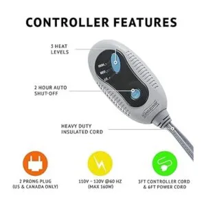 Cobija eléctrica Sherpa de Beautyrest suave con diseño_4