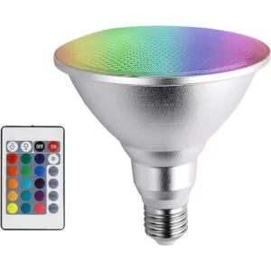 Foco LED E27 PAR38 20W RGB Bombilla de color 16 colores_1