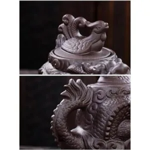Auténtica tetera Yixing Dragon and Phoenix Tea Pot de gran_5