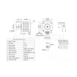 Iverntech Nema 17 motor paso a paso 1.654x1.575 in cuerpo_2