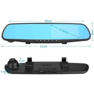 DVR Espejo retrovisor grabador de video 4.3 pulgadas de_3