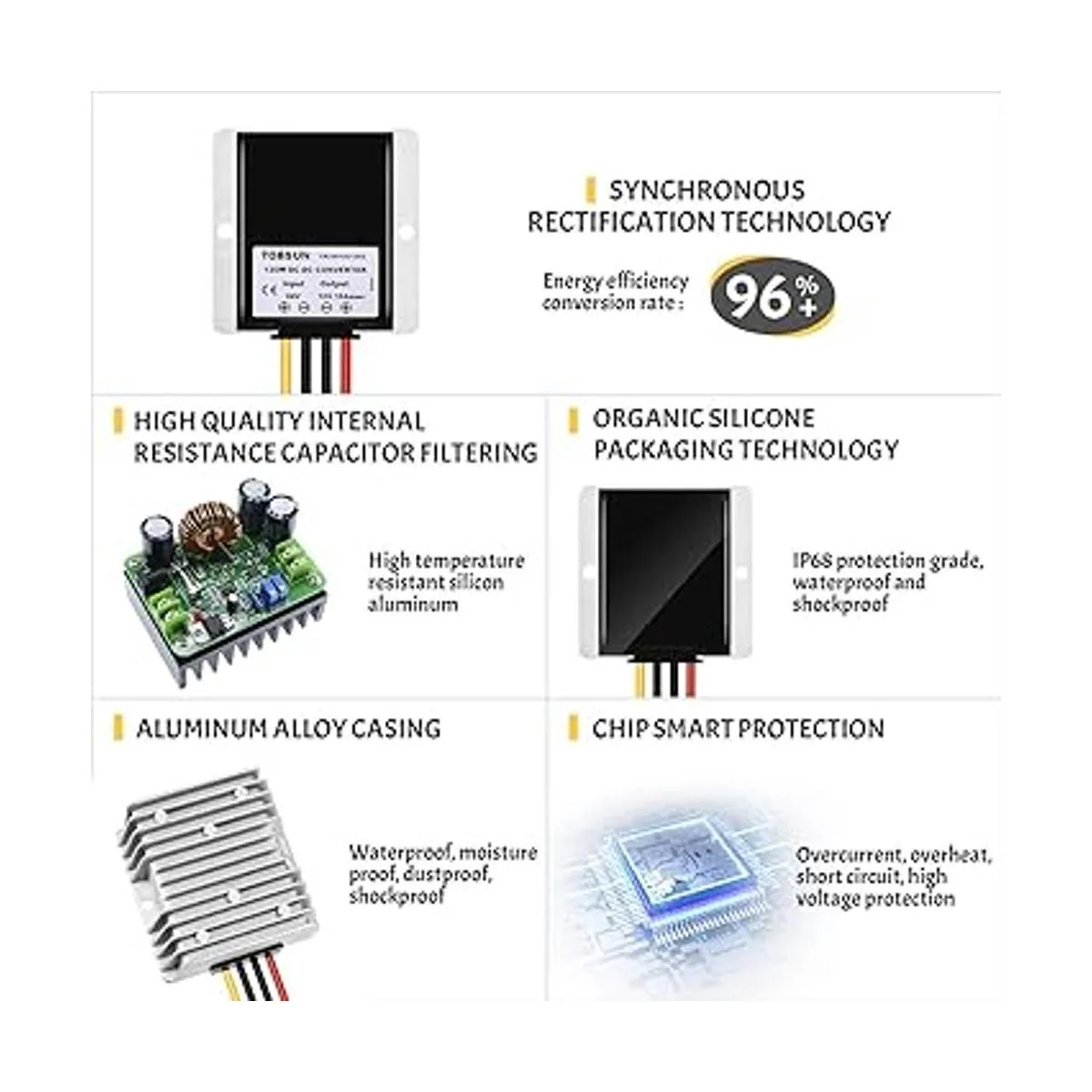 Kohree DCDC convertidor regulador reductor 48 V paso_6