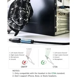 MillSO Adaptador de audífonos CTIA de 3.5 mm. 0.137_5