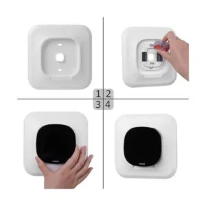 Cubierta de soporte de placa de pared para termostato_3