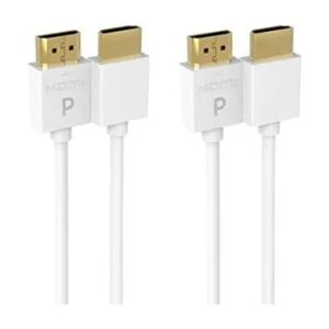 Pacroban Cable HDMI delgado 15 pies2 unidades blanco 4K_1