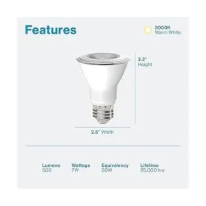 PAR20 Bombilla LED 7W Multicolor varios tamaños_2