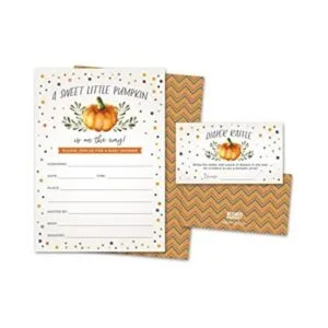 Sweet Little Pumpkin on the Way Invitaciones rústicas_1