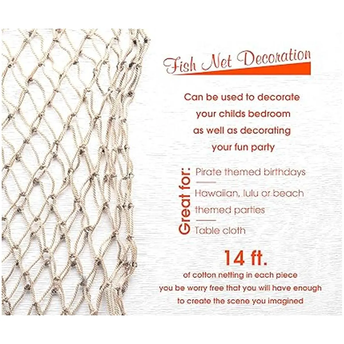 Red de pesca natural para fiestas piratas fiestas_2