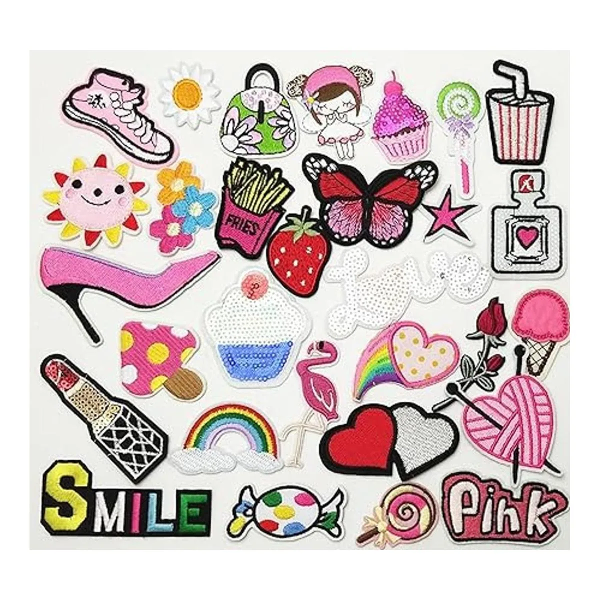 Libiline Parche bordado de 30 piezas de estilos surtidos_2