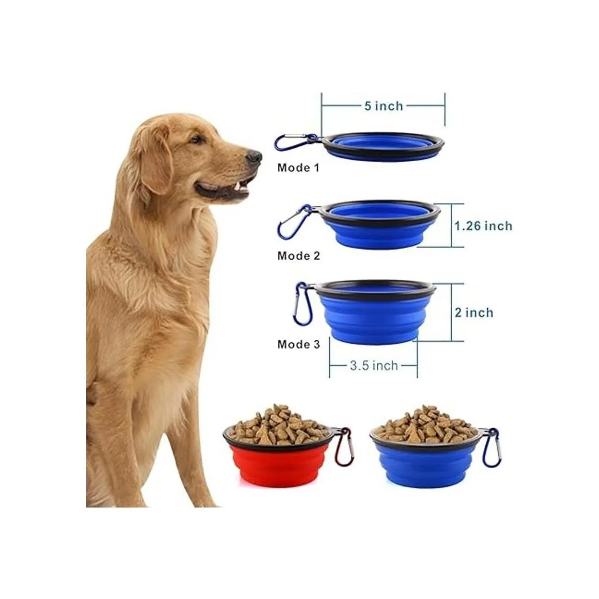 Cuencos plegables para perros perros y gatos cuencos de_5