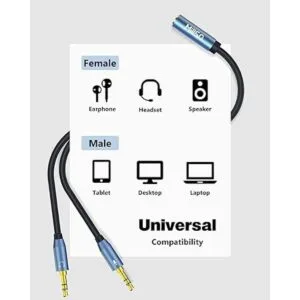 MillSO Adaptador de audífonos CTIA de 3.5 mm. 0.137_3