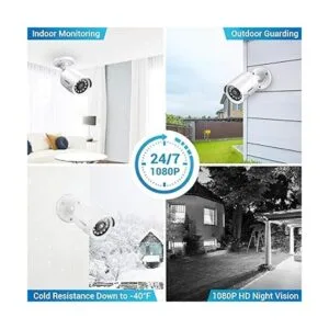 ANNKE Paquete de 4 kits de cámaras de seguridad con cable_3
