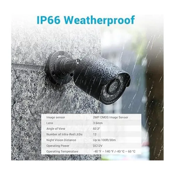 ANNKE Paquete de 4 cámaras de seguridad HD TVI 1080P para_5