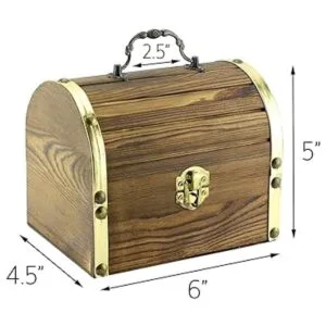 Attatoy Cofre del tesoro pirata de madera con 240 joyas_4