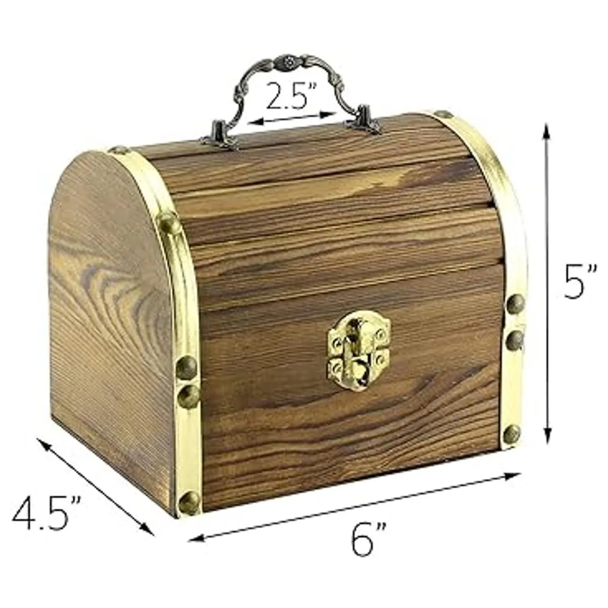 Attatoy Cofre del tesoro pirata de madera con 240 joyas_4