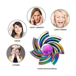 SCIONE Juguetes giratorios de metal para la ansiedad_5