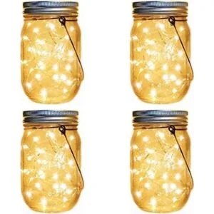 Faroles solares para colgar en tarro de masón paquete de_1