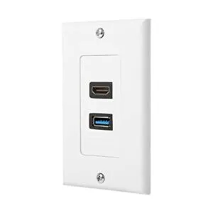 Placa de pared HDMI y USB 3.0 cargador de pared HDMI_1