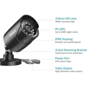 ANNKE Paquete de 4 cámaras de seguridad HD TVI 1080P para_7