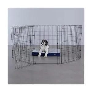 Corralito plegable de metal para perros y mascotas tamaño_5