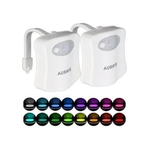 AUSAYE Paquete de 2 luces de noche de inodoro con sensor_1