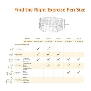 Corralito plegable de metal para perros y mascotas tamaño_4