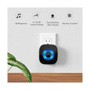 PHYSEN Kit de timbre inalámbrico que funciona a 1000_2