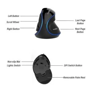 JTech Digital Ratón USB vertical ergonómico con cable con_4