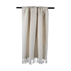 DII Manta geométrica de algodón moderna con flecos para_4