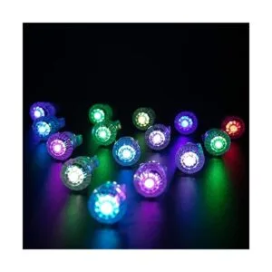 Midafon Paquete de 60 anillos LED brillantes con luces LED_3