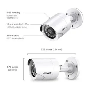 ANNKE Paquete de 4 kits de cámaras de seguridad con cable_6