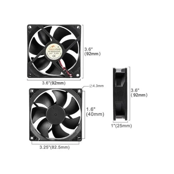 92 mm Case Fan Cooling Fan 4000 rpm para cajas de_5
