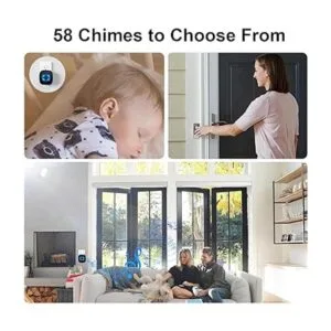 PHYSEN Kit de timbre inalámbrico que funciona a 1000_6