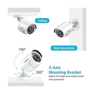 ANNKE Paquete de 4 kits de cámaras de seguridad con cable_7