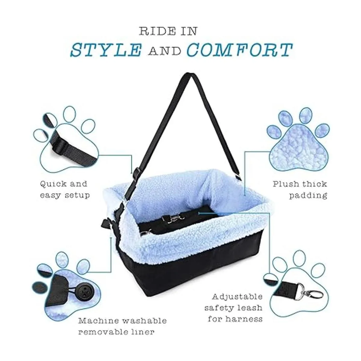 Asiento de vehículo para perros con refuerzo Cozy Boost_3